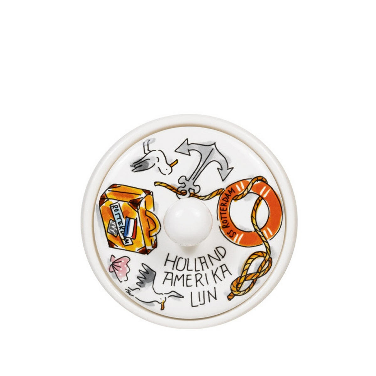 VORRATSDOSE Holland-Amerika Linie in Bunt - 12,5cm - Multicolor, Keramik (14/13/14.3cm) - Blond Amsterdam