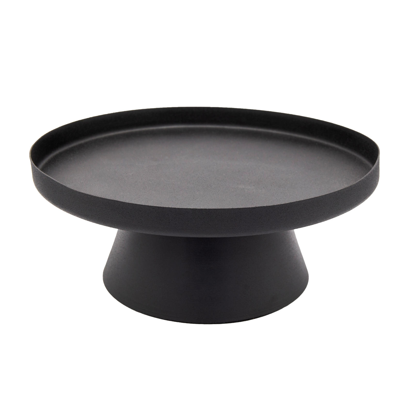 DEKOTABLETT auf Ständer Enisa in Schwarz Ø 26 cm - Schwarz, Metall (26/11cm) - LaLe Living