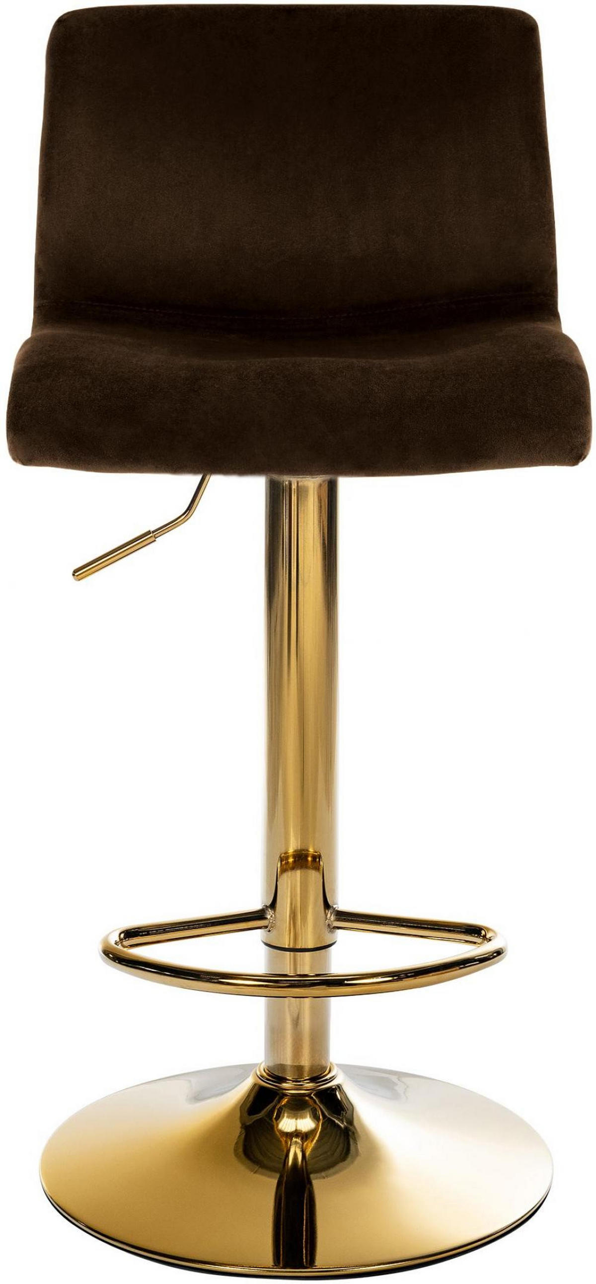 BARHOCKER Samt Braun - Braun, Textil (39/83/36cm) - CLP