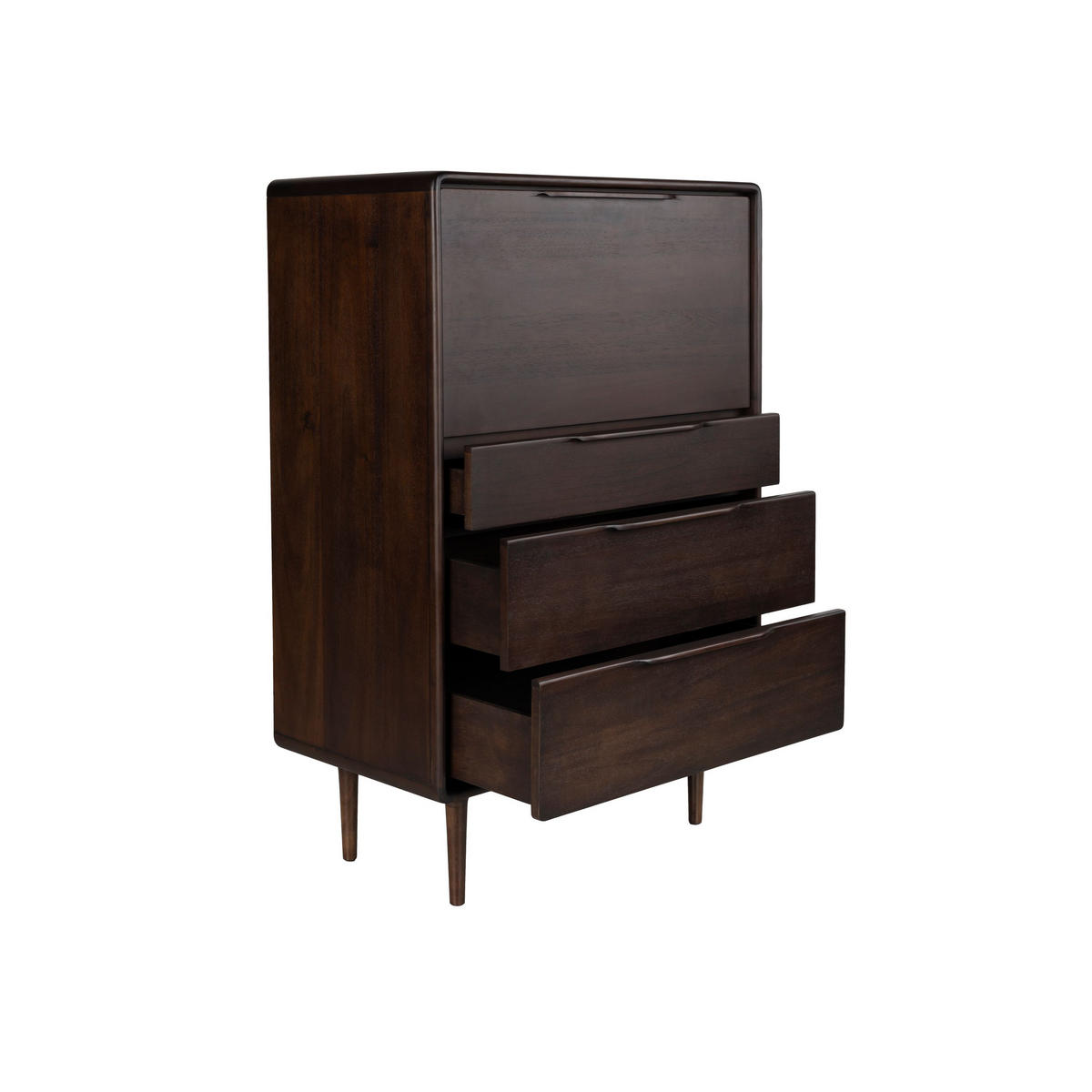 KOMMODE Elroy Hoch Walnussfarbe - Braun, Holz (80/120/45cm) - Dutchbone