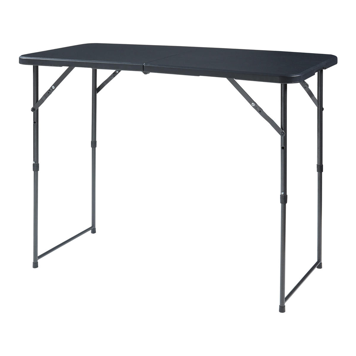 KLAPPTISCH Adelfia - Schwarz, Kunststoff/Metall (120/60/90cm) - [en.casa]