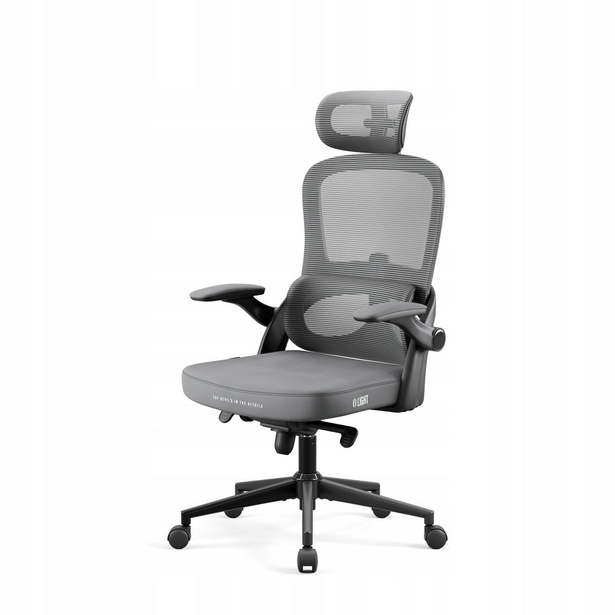 BÜROSTUHL V-LIGHT - Grau, Textil (70/102/48cm) - Diablo Chairs