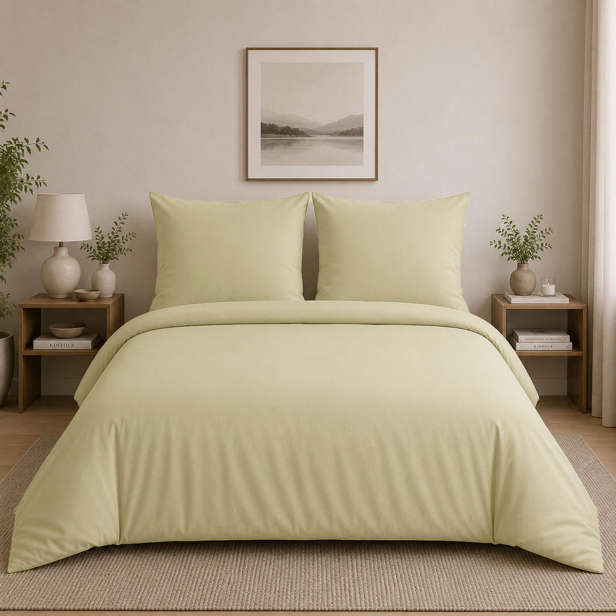 BETTWÄSCHE 3-teilig 200/200 cm UNI CREME - Creme, Textil (200/200cm) - ROLFNERS