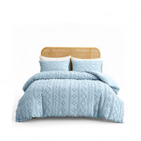 BETTBEZUG (230 x 230 cm) + zwei Kissenbezüge (51 x 76 cm) – Blau - Blau, Textil (230/230cm)