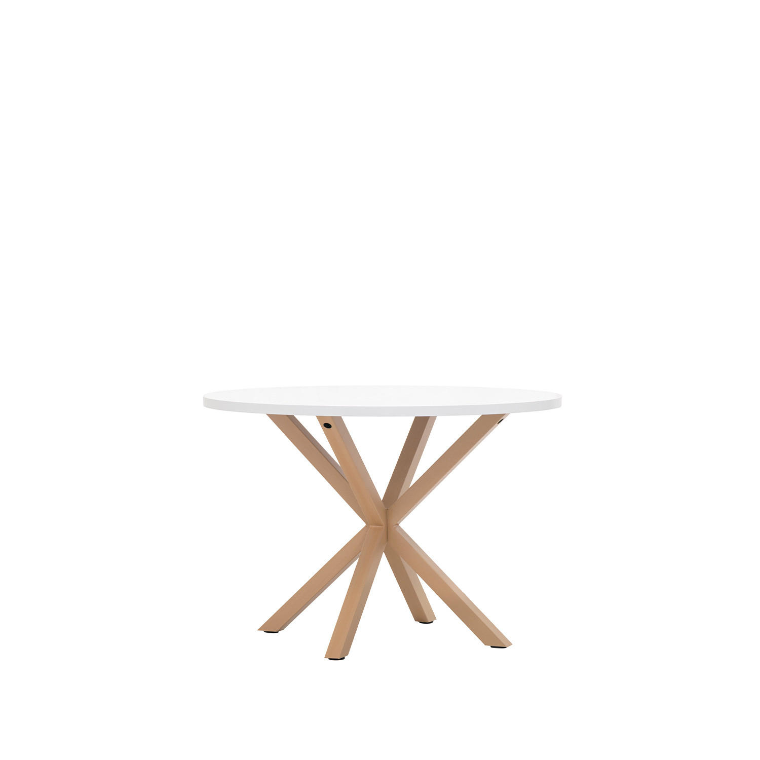 ESSTISCH Aras Weiß 110 cm x 75 cm - Weiß, Holzwerkstoff (110/110/75cm) - Klast Home