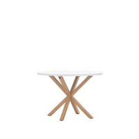 ESSTISCH Aras Weiß 110 cm x 75 cm - Weiß, Holzwerkstoff (110/110/75cm) - Klast Home