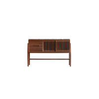 KONSOLENTISCH Isaure Braun aus Walnuss - Braun, Holz (35/126/80cm) - Tikamoon
