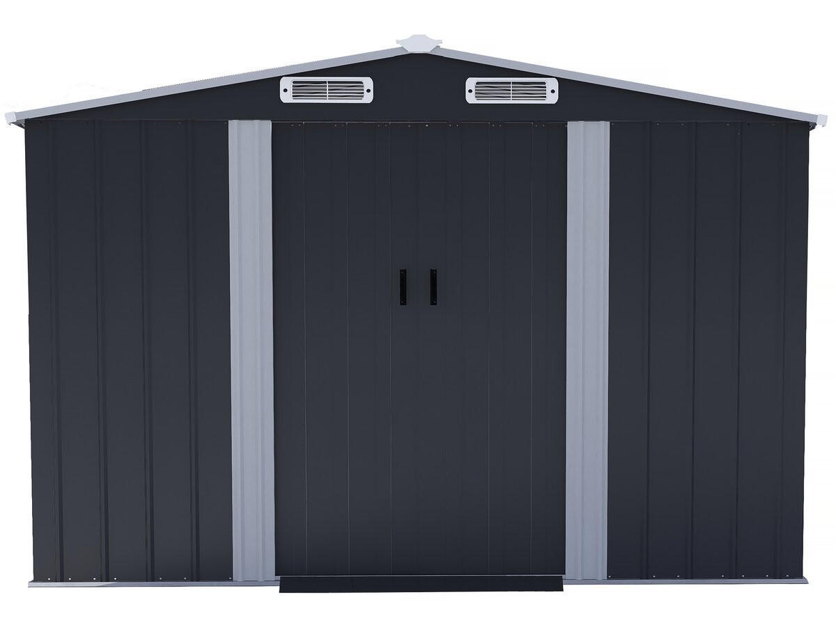 METALL-GARTENHAUS boston Grau - Grau, Metall (298/193/276cm) - Habitat Garten