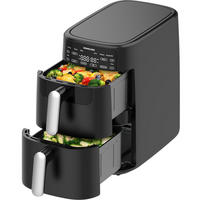 HEISSLUFTFRITTEUSE 5L+5L - Schwarz, Metall (22/39/43cm) - Aimax