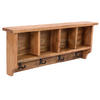 WANDGARDEROBE VINTAGE 70 Recyclingholz massiv, 4 Doppelhaken, 4 Fächer, Ablage 08 honigfarben gewachst - Honig, Holz (70/27/11cm) - DESIGN DELIGHTS