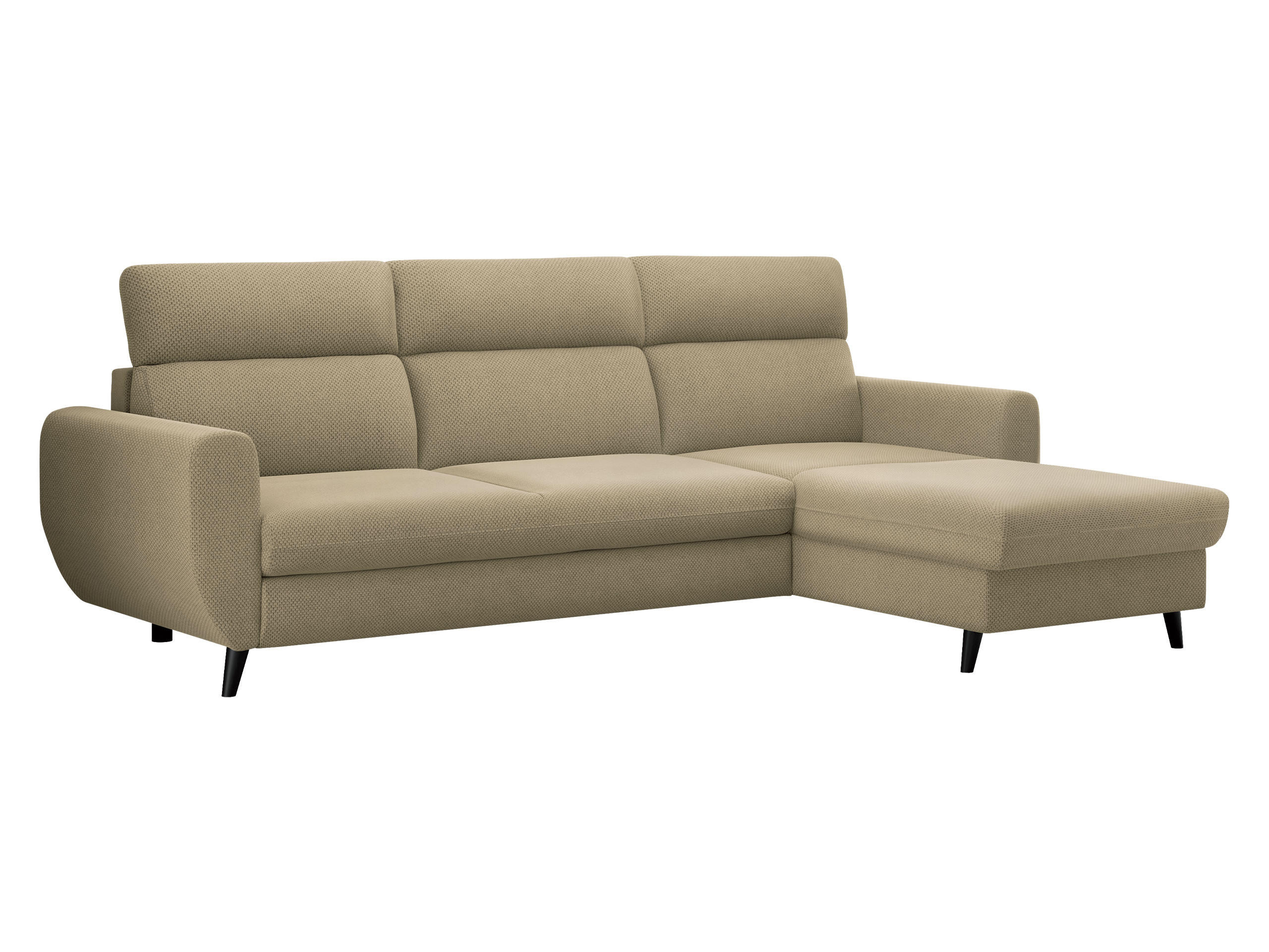 ECKSOFA Torro Mini, Seite: Rechts - Beige, Holz/Textil (258/168cm) - MIRJAN24