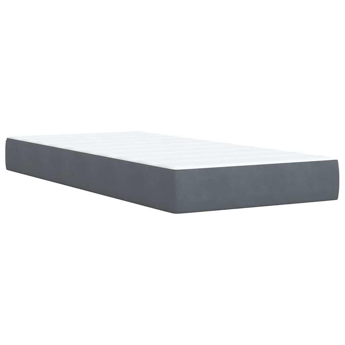 BOXSPRINGBETT 100/200 Cm Grau Samt - Grau, Textil (100/200cm) - vidaXL