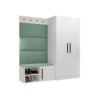 GARDEROBEN-SET Medi I - Schwarz/Weiß, Holzwerkstoff/Kunststoff (80/191/50cm) - MIRJAN24