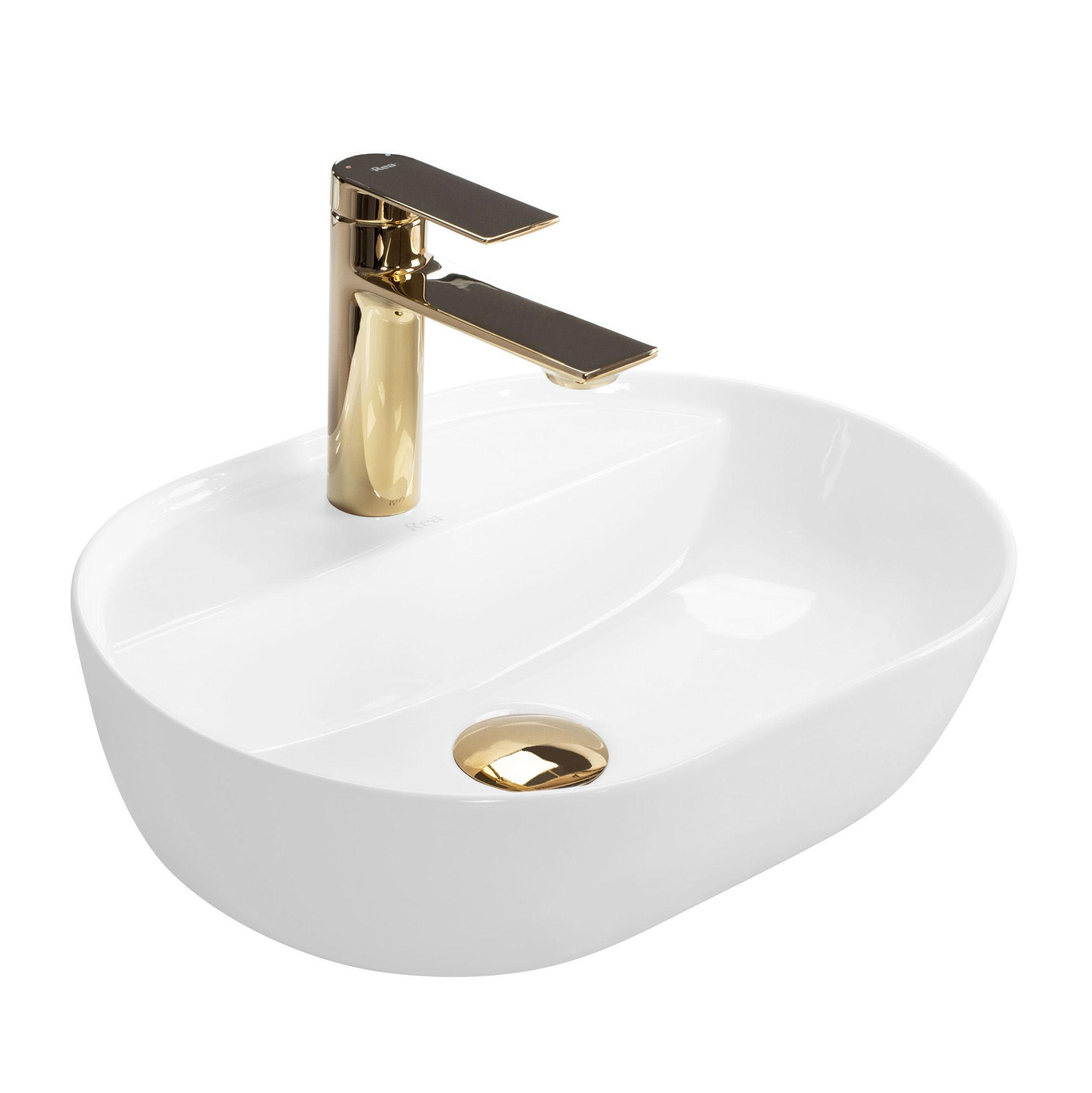AUFSATZWASCHBECKEN AURA 42 42/30/12 cm - Weiß, Keramik (42/12/30cm) - REA