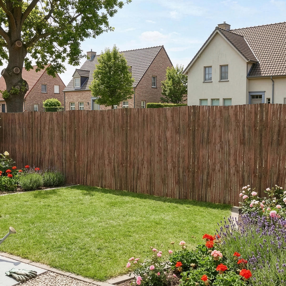 RINDENZAUN Zamora - Dunkelbraun, Naturmaterialien (500/150cm) - casa.pro