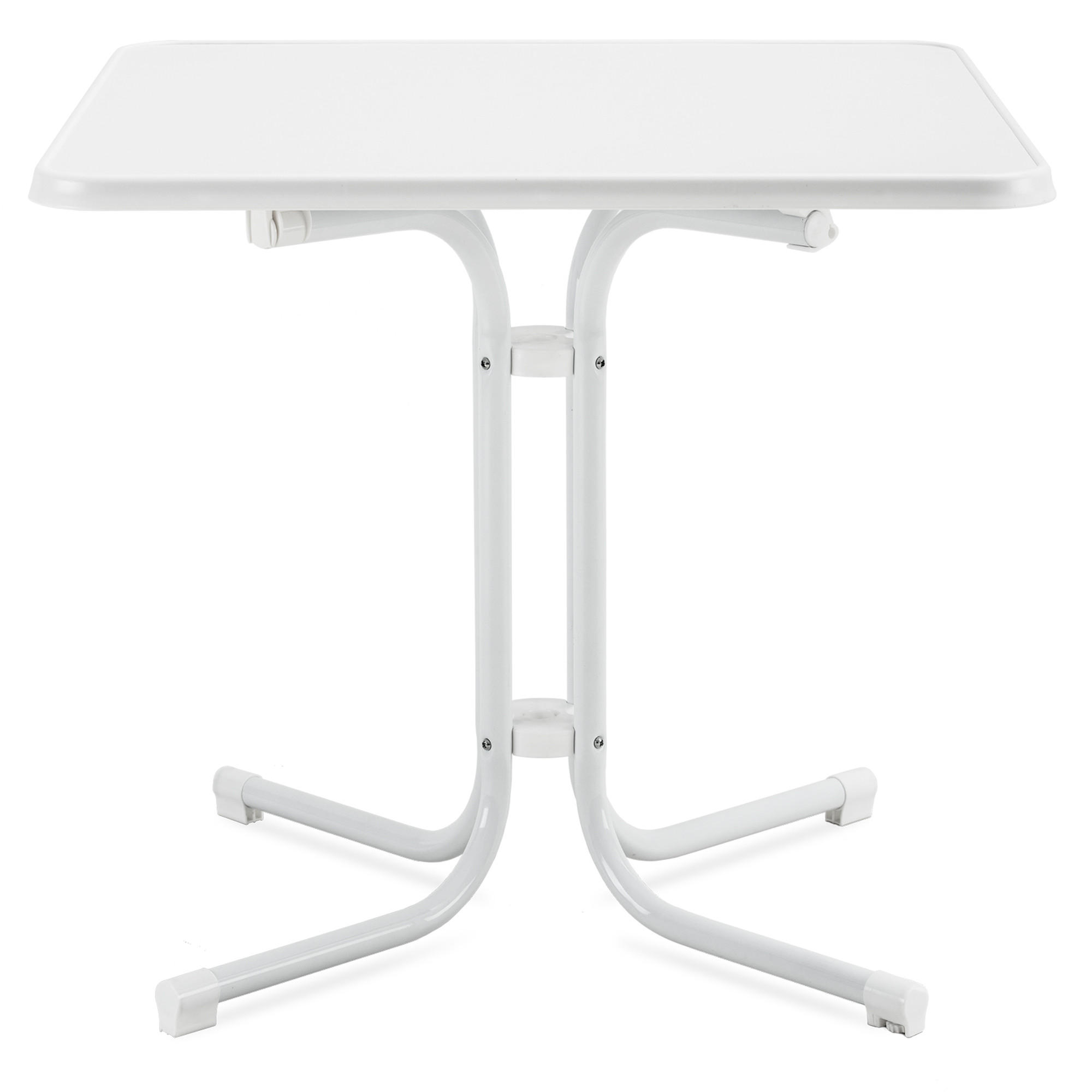 BISTROTISCH Bistroni WP 80x80cmxH70cm Weiß - Weiß, Holzwerkstoff/Metall (80/80/70cm) - Beautissu 