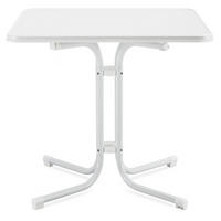 BISTROTISCH Bistroni WP 80x80cmxH70cm Weiß - Weiß, Holzwerkstoff/Metall (80/80/70cm) - Beautissu 