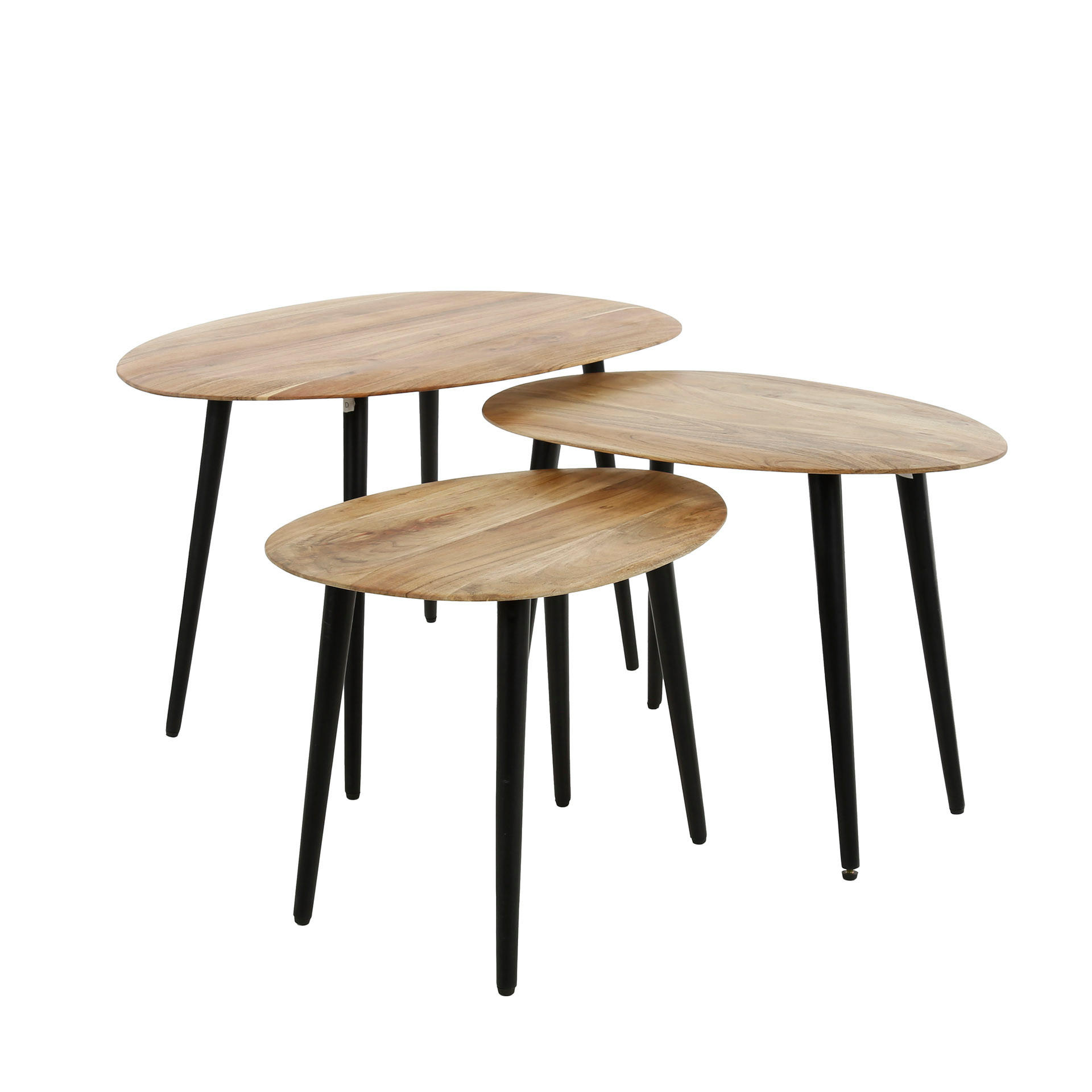 COUCHTISCH Organi Braun 55/90/50 cm 3er-Set - Braun, Holz (55/90/50cm) - Hoyz Collection