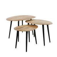 COUCHTISCH Organi Braun 55/90/50 cm 3er-Set - Braun, Holz (55/90/50cm) - Hoyz Collection