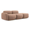 3-SITZER SOFA Bouclé Stoff Pink - Pink/Hellrosa, Holz/Textil (258/73/95cm) - Makamii