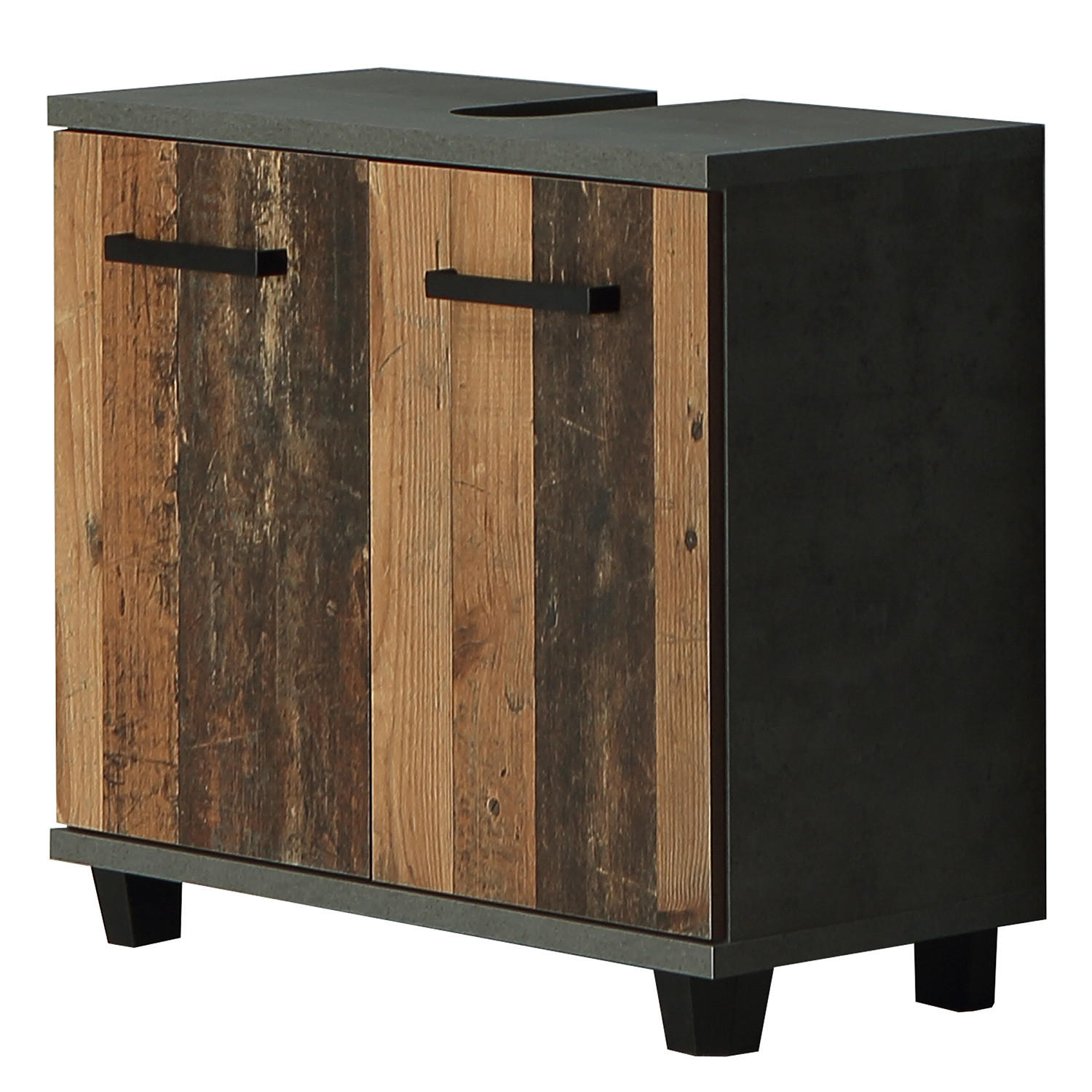 WASCHBECKENUNTERSCHRANK - Braun, Holzwerkstoff (69/62/35cm) - home24