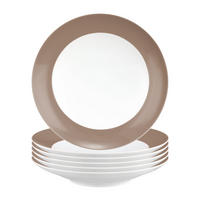 SUPPENTELLER Liberty Pure Colors Cocoa Brown ø 23,5 cm 6er Set - Braun, Keramik (23.6cm) - Seltmann Weiden