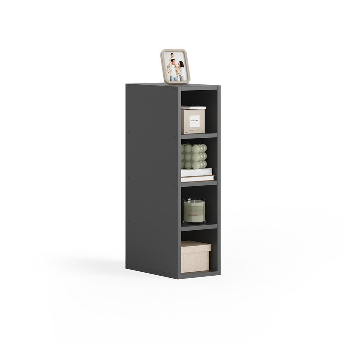 AUFBEWAHRUNGSREGAL Rula, Anthrazit, 20 x 81.6 cm - Anthrazit, Holzwerkstoff (20/350/35cm) - Vicco