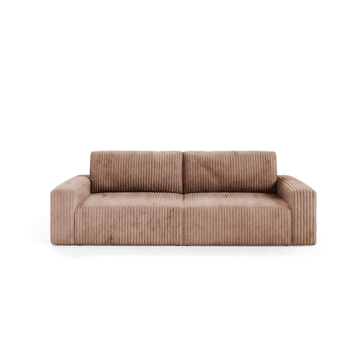 SOFA Angela 3 Sitzplätze Hellbraun - Braun, Holz (252/86/105cm) - Petits-meubles
