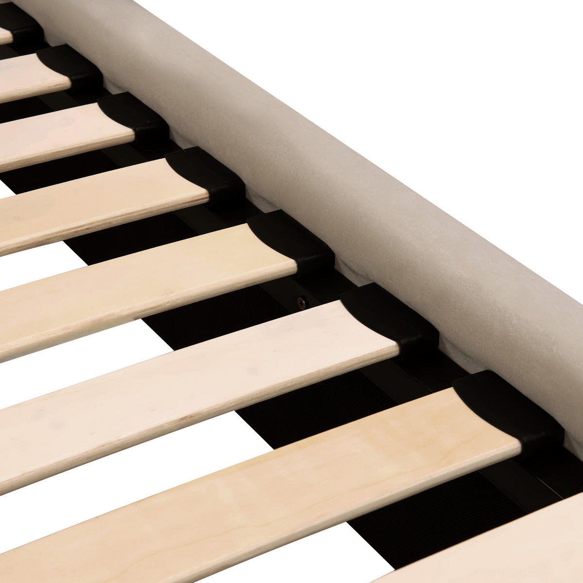 POLSTERBETT mit Lattenrost 140x200 cm Beige Brin - Taupe, Textil (140/200cm) - Beliani