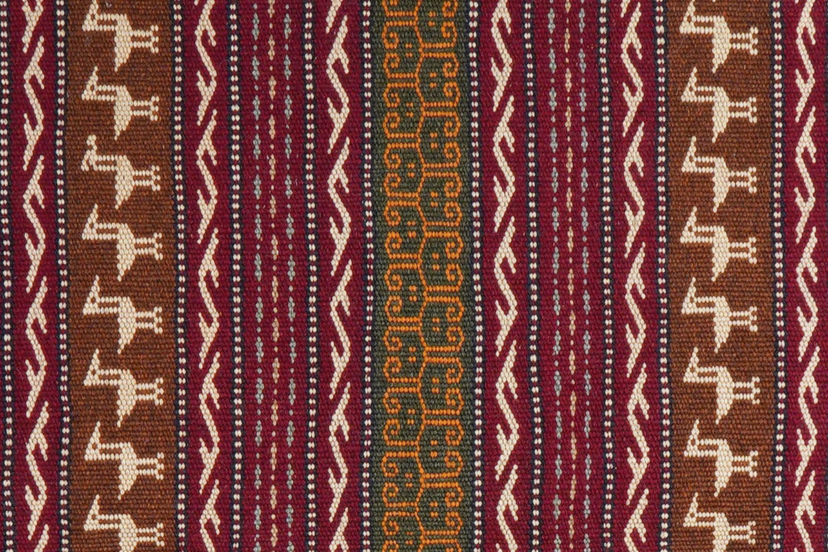 KELIM-TEPPICH handgewebt Kordi Violett 200/148 cm Schurwolle - Violett, Textil (148/200cm) - Looma
