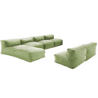 GARTENSOFA mit 6 Sitzplätzen, Kaktusgrünen - Grün, Textil - Oviala