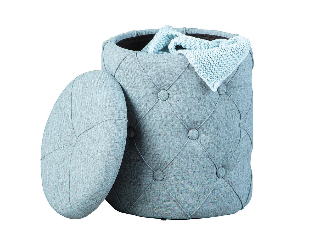 POUF grau - Grau, Holzwerkstoff (34/40/34cm) - ebuy24