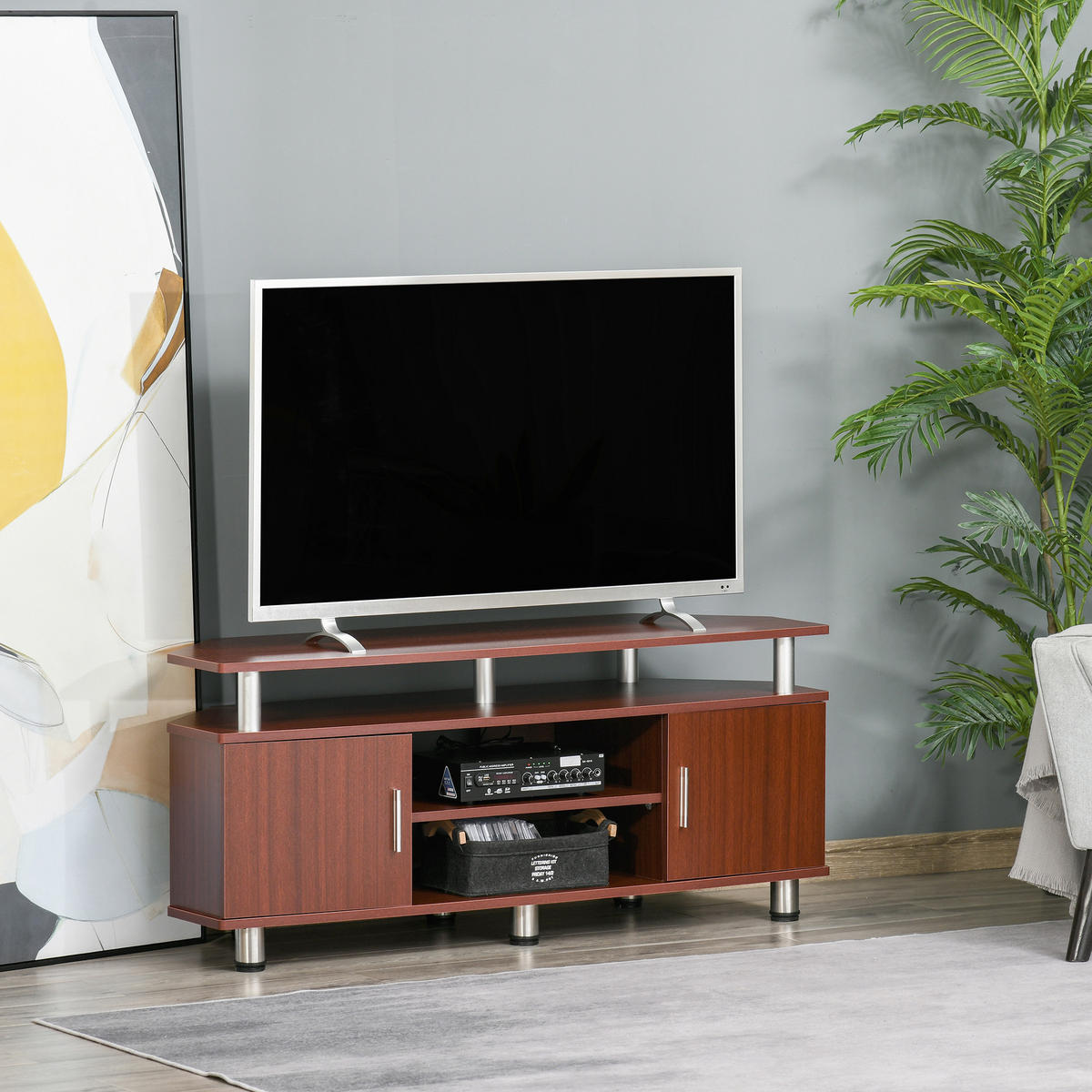 TV-MÖBEL Braun 1 Stück - Braun, Holzwerkstoff (120/52/39.5cm) - GiPP