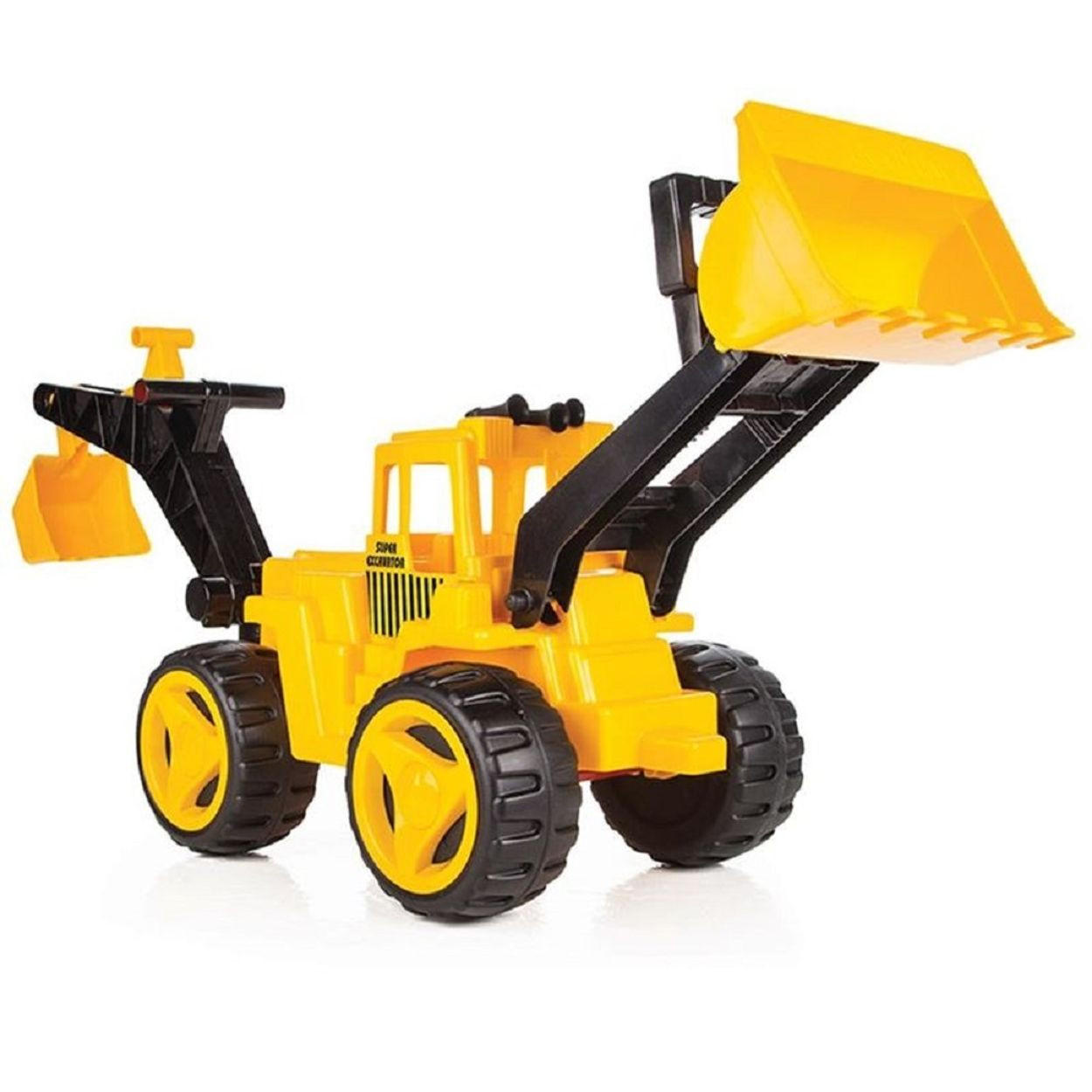 SPIELZEUGAUTO Spielzeug-Baggerlader 06206 Radlader, Baggerfunktion, bewegliche Schaufel, ab 3 Jahren, Kunststoff - Gelb, Kunststoff (61.5/66/85.5cm) - Pilsan