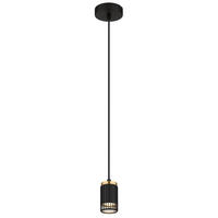 HÄNGELEUCHTE KORBEN Metall Schwarz Gold - Schwarz, Metall (6/6/120cm) - Globo Lighting