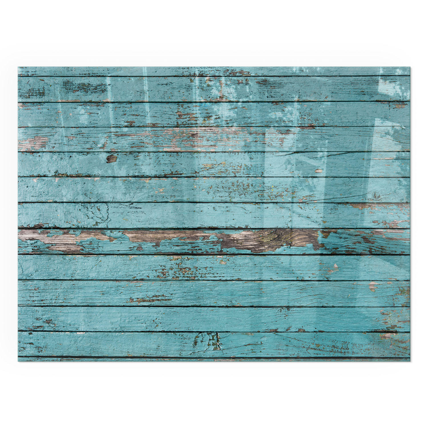 GLASPLATTE für Kamin 80x60 cm - Türkis, Glas (80/60/0.4cm) - TULUP