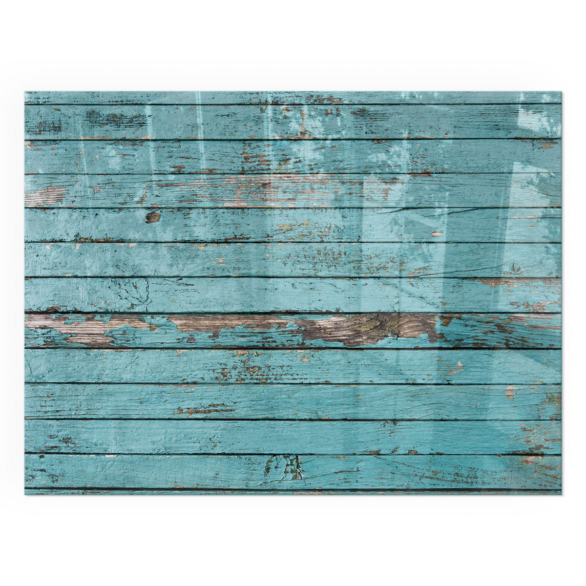 GLASPLATTE für Kamin 80x60 cm - Türkis, Glas (80/60/0.4cm) - TULUP