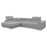 ECKSOFA Torezio Cord, Seite: Links - Grau, Holz/Textil (274/203cm) - MIRJAN24