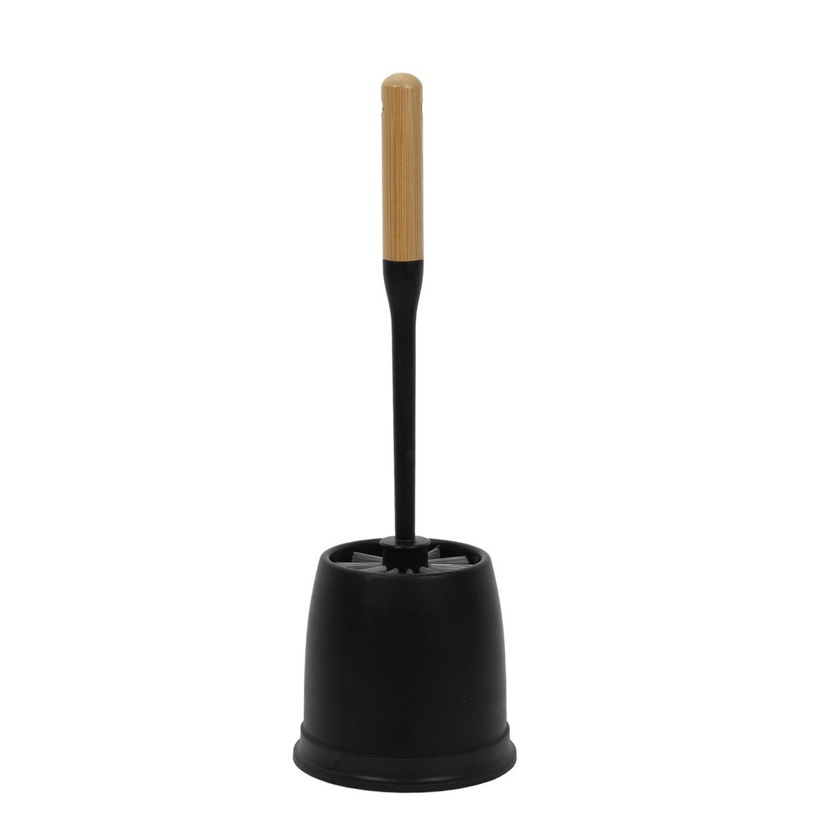 WC-BÜRSTE mit Bambusgriff 12/12/39 cm - Schwarz, Kunststoff (12/39/12cm) - Ultra Clean