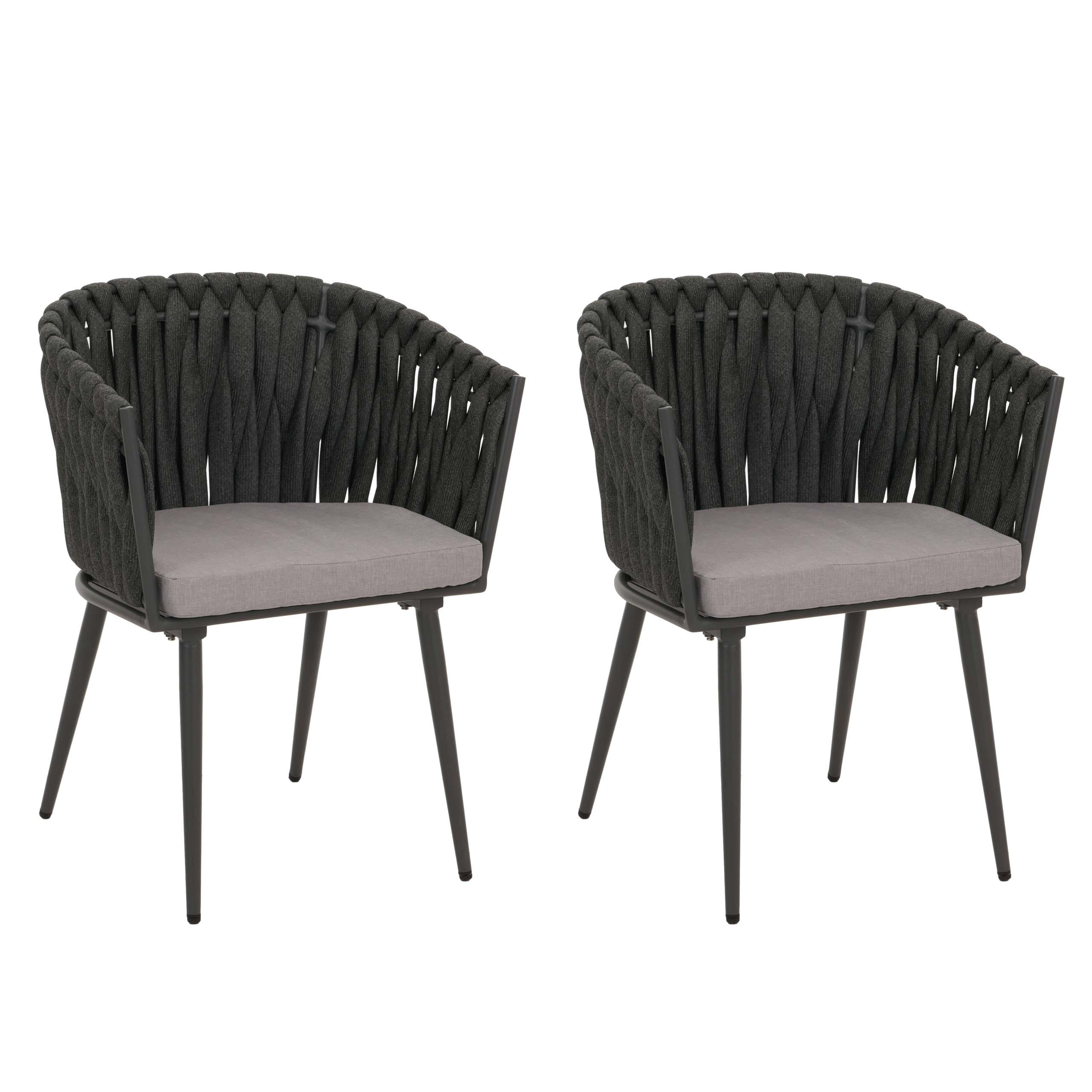 GARTENSTUHL Dunkelgrau - Dunkelgrau, Textil (61/82/57cm) - MCW