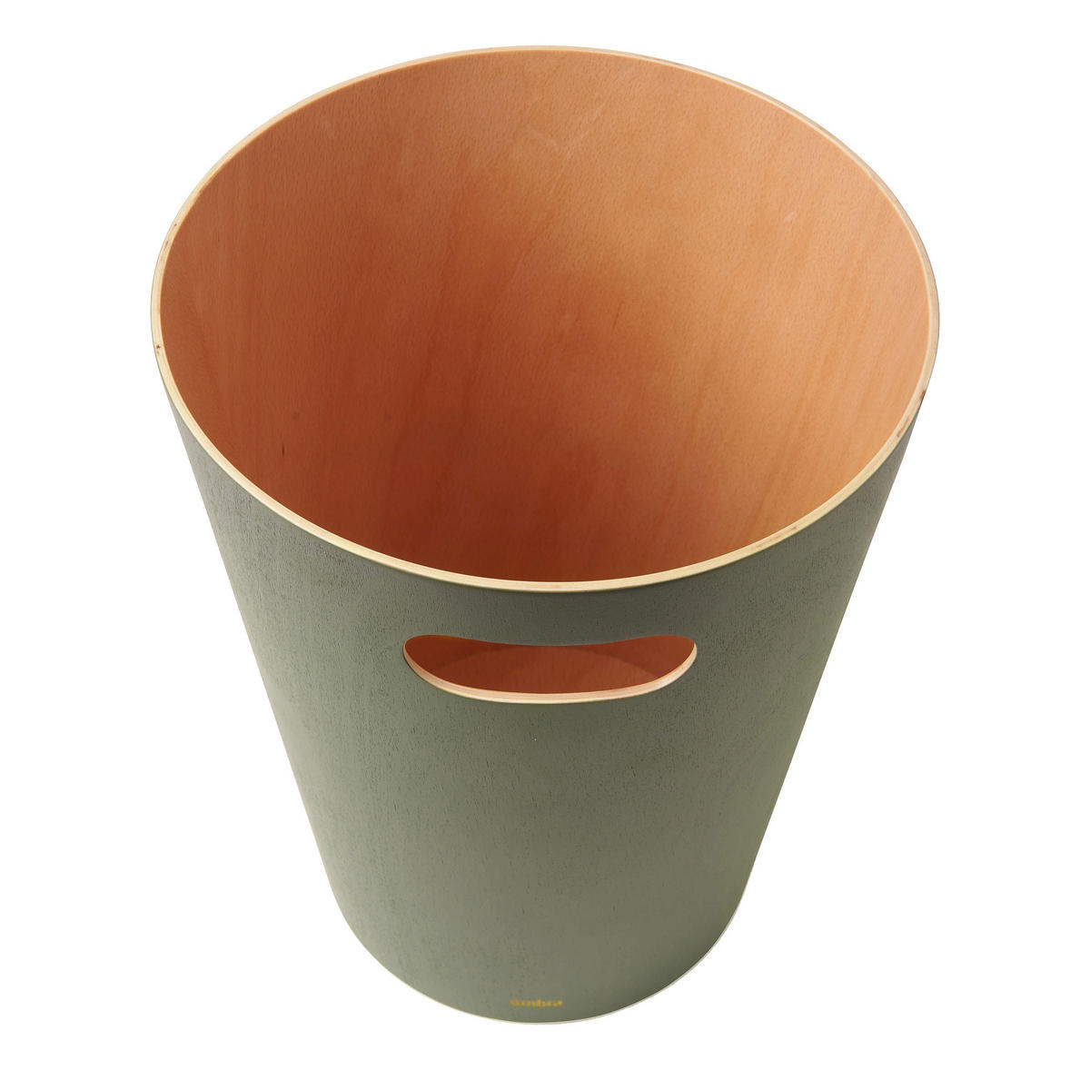 ABFALLEIMER Woodrow, Natur / Tannengrün - Grün, Kunststoff (22.99/27.94/22.99cm) - Umbra