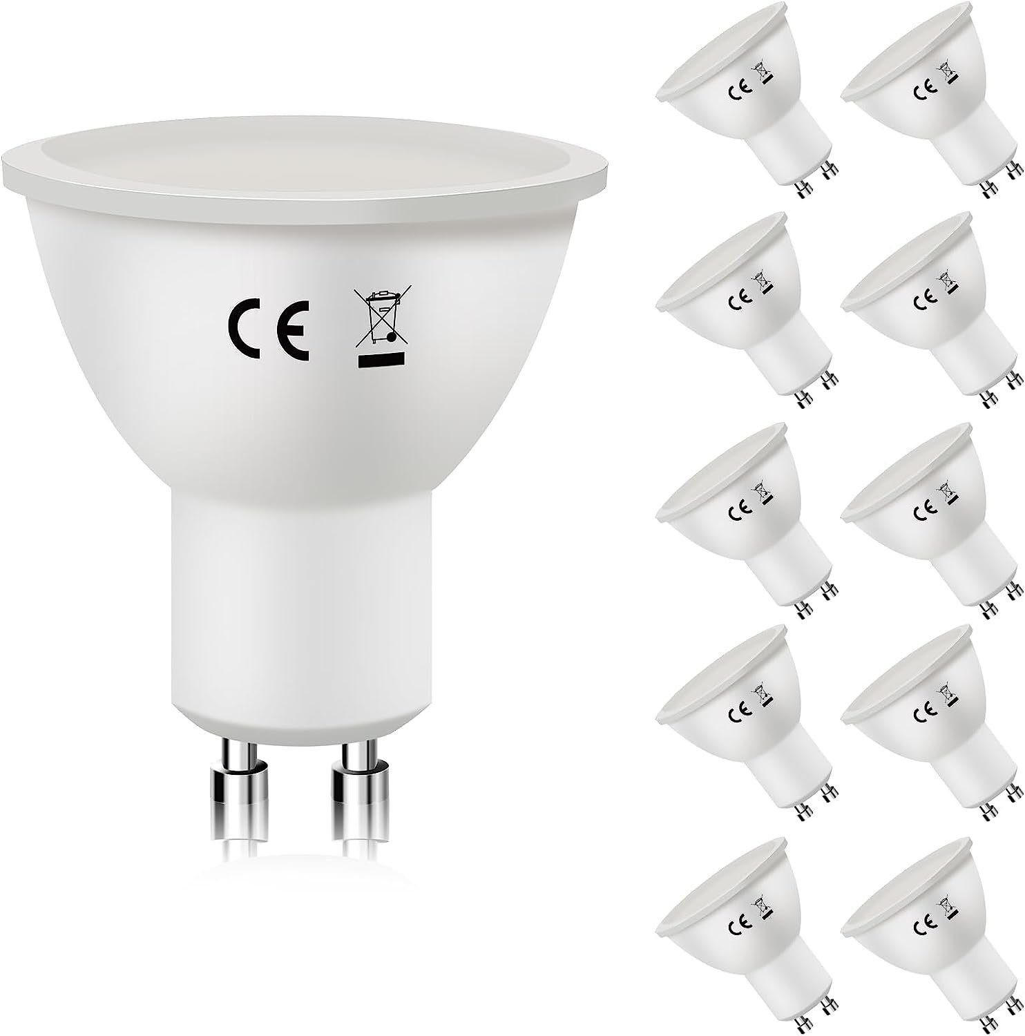 LED-LEUCHTMITTEL GU10 6W(10er-set) - Transparent, Glas (5/5.7cm) - Nettlife