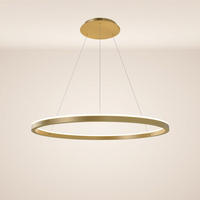 LED-HÄNGELAMPE Ring Gold Ø 100cm - Goldfarben, Metall (100/100/3.3cm) - s.luce
