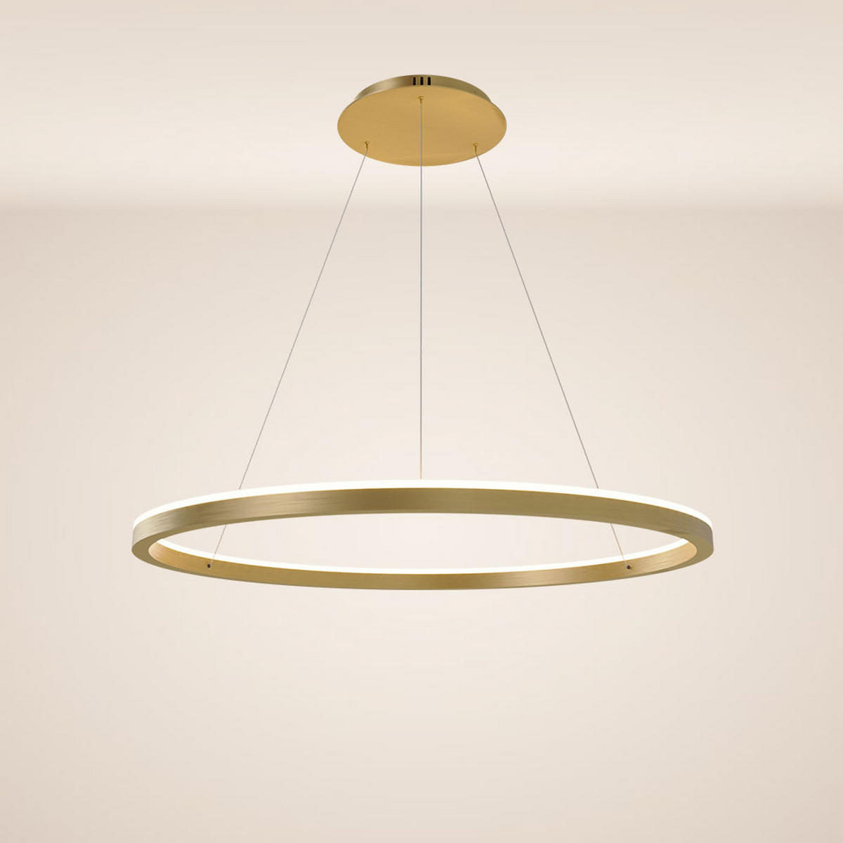 LED-HÄNGELAMPE Ring Gold Ø 100cm - Goldfarben, Metall (100/100/3.3cm) - s.luce