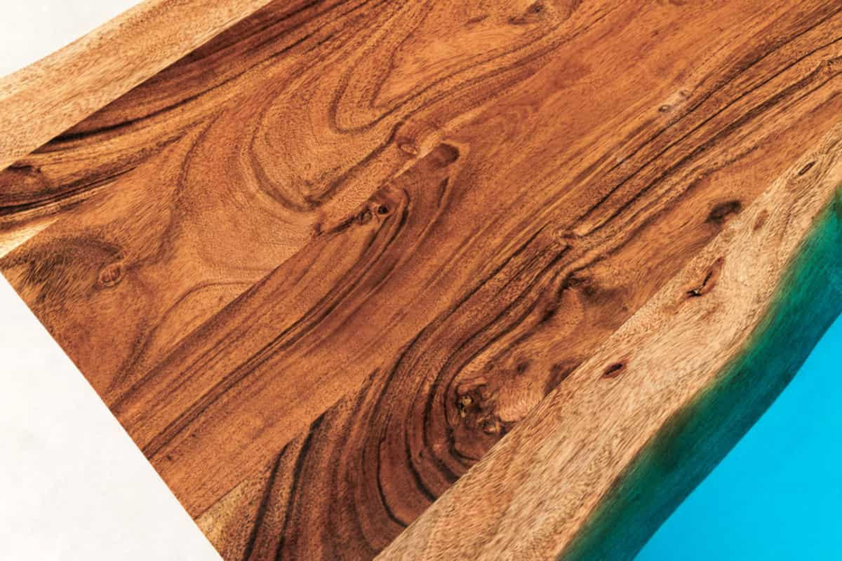 ESSTISCH LIQUID Akazie Braun 160cm - Blau/Schwarz, Holz/Metall (96/160/76cm) - riess-ambiente