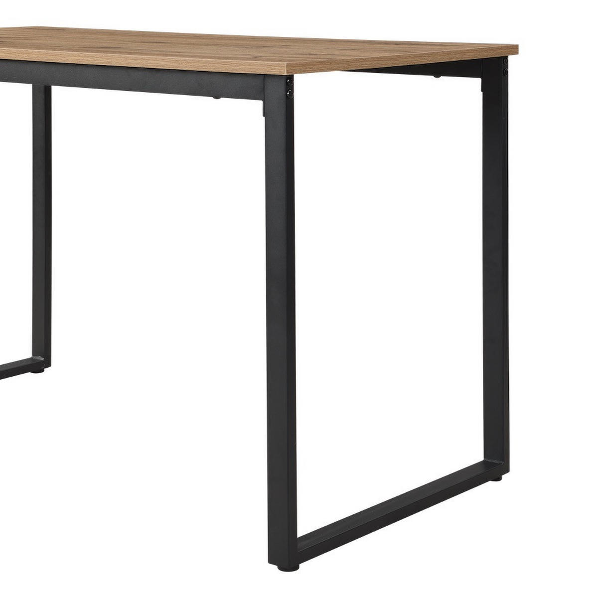 ESSTISCH SAMUEL, Eiche, 120/60/76 cm - Eichefarben/Schwarz, Holzwerkstoff/Metall (60/120/76cm) - B&D Home