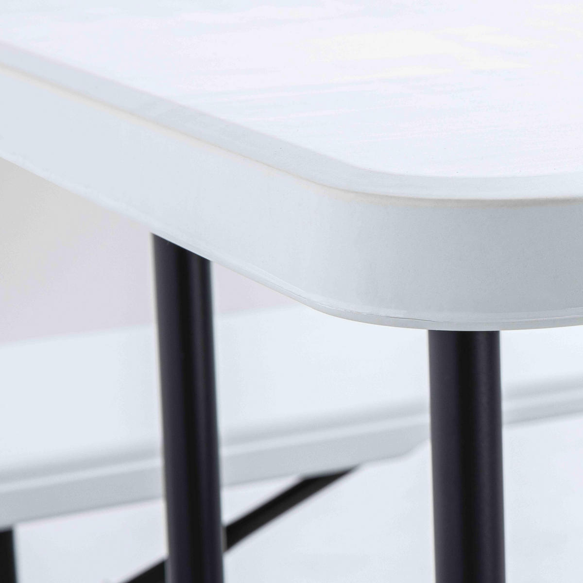 GARTENTISCH ausziehbar, Weiß - Weiß, Kunststoff (90/200/74cm) - Oviala