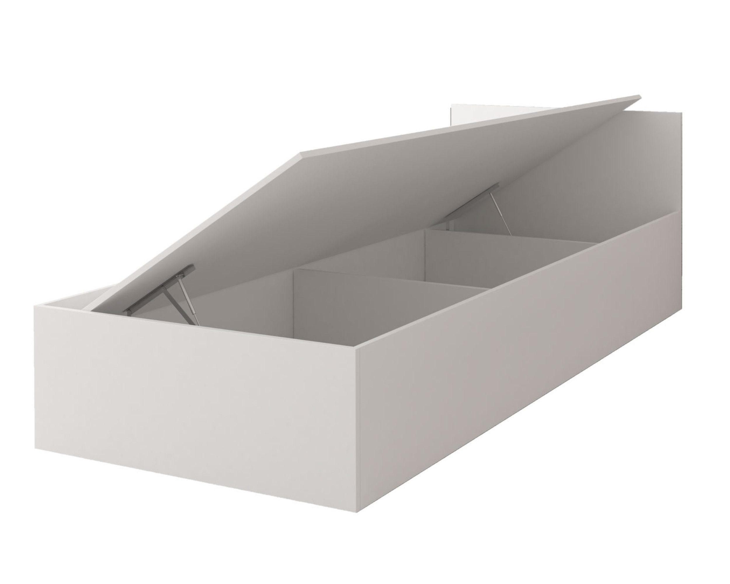 JUGENDBETT OLMO 46 90/200 Weiß - Weiß, Holzwerkstoff (90/200cm) - Deine Möbel 24