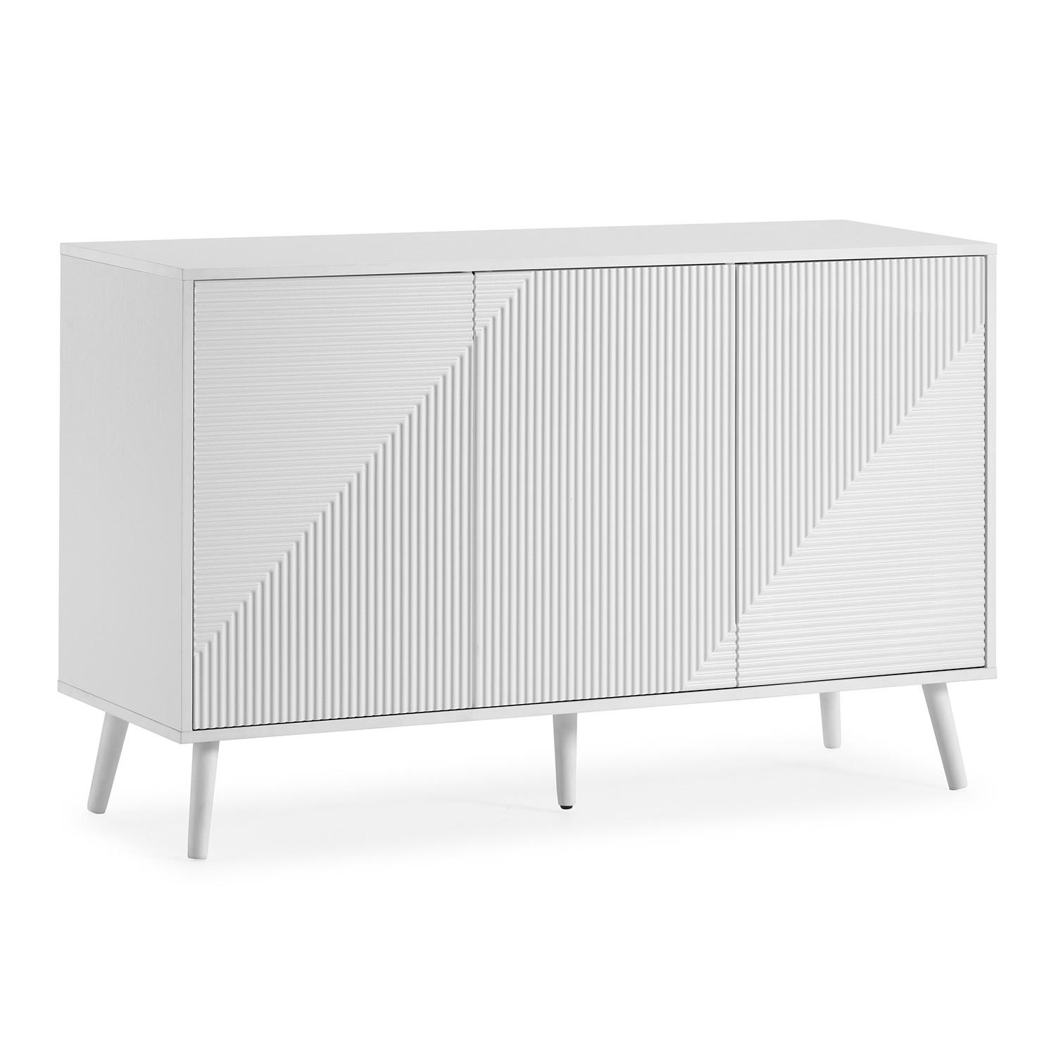 SIDEBOARD Telmo 3 türen Weiß - Weiß, Holzwerkstoff (120/76/40cm)