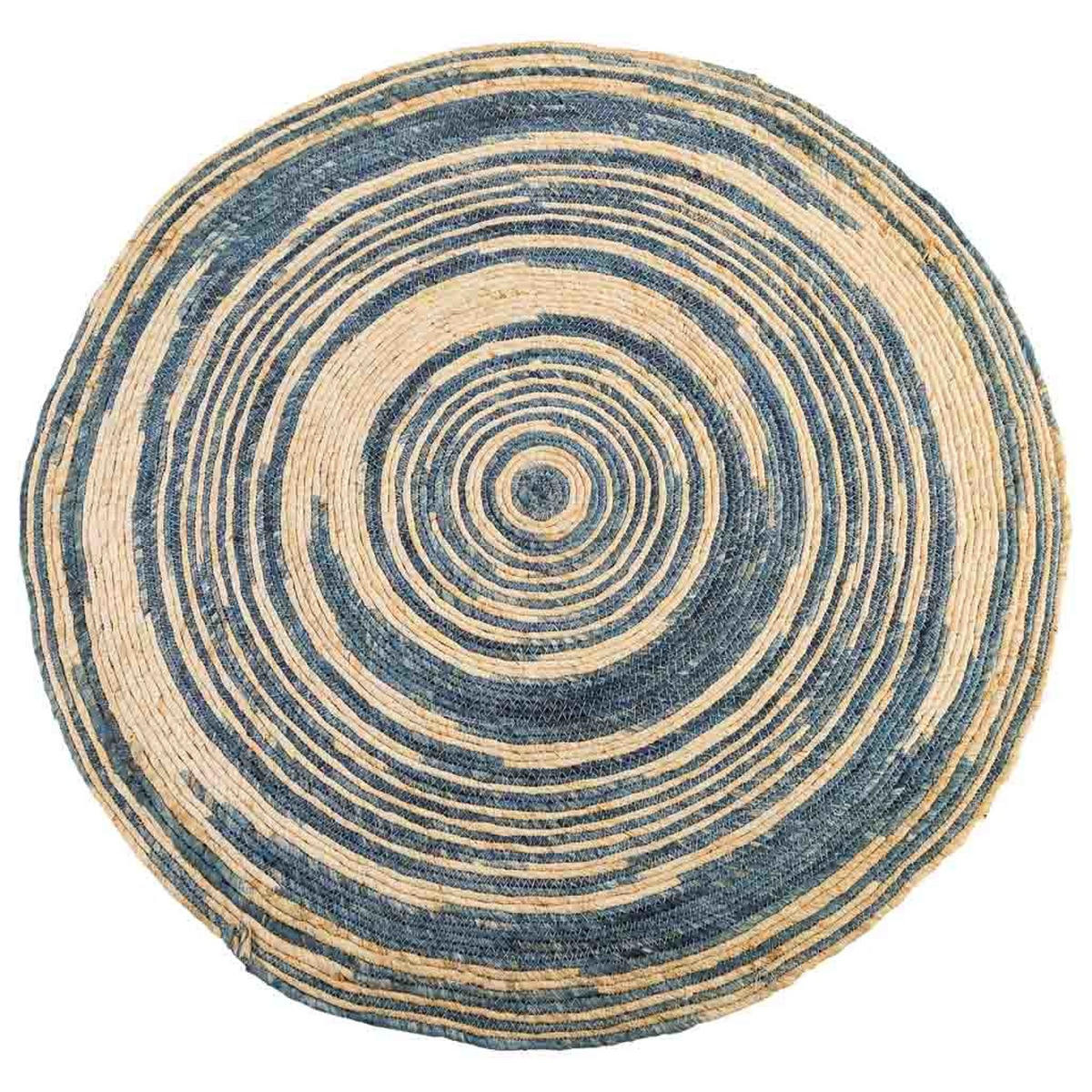 JUTETEPPICH rund, braun, D120x1 cm - Blaugrau/Naturfarben, Naturmaterialien (120/120cm) - Wanderlust